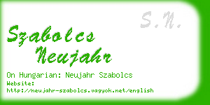 szabolcs neujahr business card